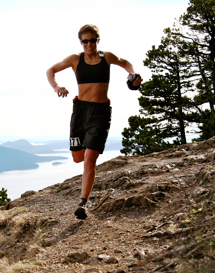 Shawna in her element on the top of Mount Constitution