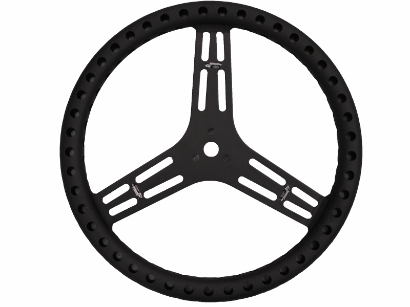 Longacre 15" LW Flat Steering Wheel (Black)